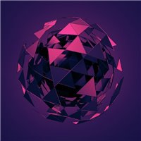 Портреты картины репродукции на заказ - Фиолетовая сфера - 3D фотообои|Стереоскопические обои