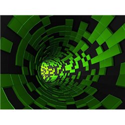 Зеленый туннель - 3D фотообои|Стереоскопические обои - Модульная картины, Репродукции, Декоративные панно, Декор стен