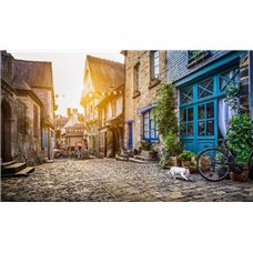 Картина на холсте по фото Модульные картины Печать портретов на холсте Старый город Вильнюса - Фотообои Старый город