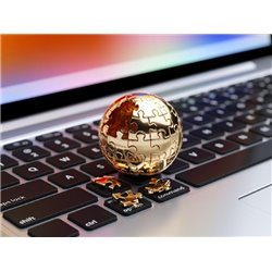 Золотой шар из пазлов - 3D фотообои|Стереоскопические обои - Модульная картины, Репродукции, Декоративные панно, Декор стен