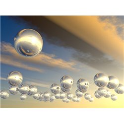 Шары в небе - 3D фотообои|3D фигуры - Модульная картины, Репродукции, Декоративные панно, Декор стен