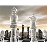 Портреты картины репродукции на заказ - Шахматный мир - 3D фотообои|3D фигуры