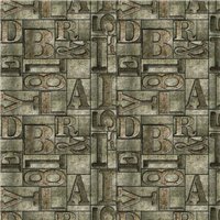 Портреты картины репродукции на заказ - Винтажные буквы - 3D фотообои|3D паттерн