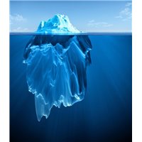 Портреты картины репродукции на заказ - Айсберг под водой - 3D фотообои|Стереоскопические обои