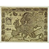 Портреты картины репродукции на заказ - Карта Европы - Фотообои карта мира