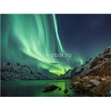 Картина на холсте по фото Модульные картины Печать портретов на холсте Ночь в Норвегии - Фотообои природа|озера