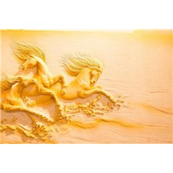 Кони - 3D фотообои - Модульная картины, Репродукции, Декоративные панно, Декор стен