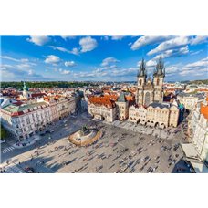 Картина на холсте по фото Модульные картины Печать портретов на холсте Староместская площадь. Прага - Фотообои Старый город|Прага