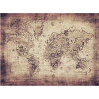 Портреты картины репродукции на заказ - Винтажная карта - Фотообои винтаж