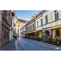 Портреты картины репродукции на заказ - Старая улица Вильнюса. Литва - Фотообои Старый город