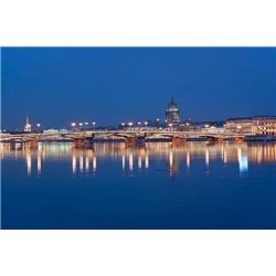 Ночная панорама Санкт-Петербурга - Фотообои Современный город|Санкт-Петербург - Модульная картины, Репродукции, Декоративные панно, Декор стен