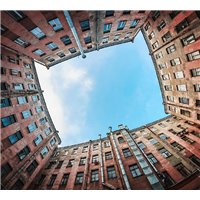 Портреты картины репродукции на заказ - Двор - Фотообои Современный город|Санкт-Петербург