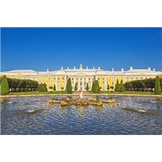 Картина на холсте по фото Модульные картины Печать портретов на холсте Дворец в Петергофе - Фотообои Современный город|Санкт-Петербург