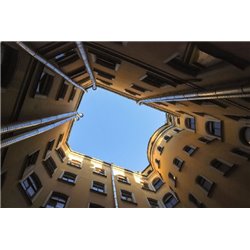 Питерский двор - Фотообои Современный город|Санкт-Петербург - Модульная картины, Репродукции, Декоративные панно, Декор стен