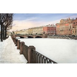 Зимняя панорама - Фотообои Современный город|Санкт-Петербург - Модульная картины, Репродукции, Декоративные панно, Декор стен