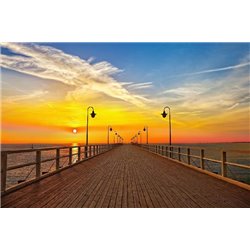 Морской причал - Фотообои Расширяющие пространство - Модульная картины, Репродукции, Декоративные панно, Декор стен