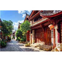 Портреты картины репродукции на заказ - Японский квартал - Фотообои Расширяющие пространство