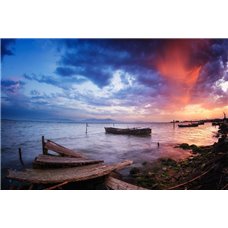 Картина на холсте по фото Модульные картины Печать портретов на холсте Закат - Фотообои Расширяющие пространство