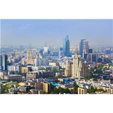 Картина на холсте по фото Модульные картины Печать портретов на холсте Панорама Москвы - Фотообои Современный город|Москва