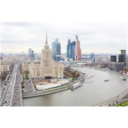 Утро в городе - Фотообои Современный город|Москва - Модульная картины, Репродукции, Декоративные панно, Декор стен