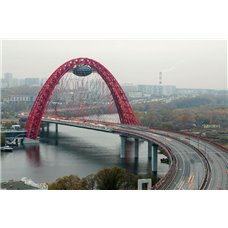 Картина на холсте по фото Модульные картины Печать портретов на холсте Краснопресненская магистраль - Фотообои Современный город|Москва