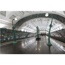 Картина на холсте по фото Модульные картины Печать портретов на холсте Московский метрополитен - Фотообои Современный город|Москва