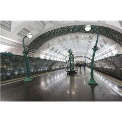 Московский метрополитен - Фотообои Современный город|Москва - Модульная картины, Репродукции, Декоративные панно, Декор стен
