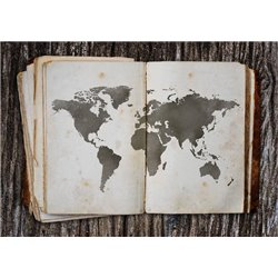 Блокнот с картой - Фотообои карта мира - Модульная картины, Репродукции, Декоративные панно, Декор стен