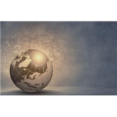 Картина на холсте по фото Модульные картины Печать портретов на холсте Глобус - Фотообои карта мира