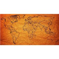 Портреты картины репродукции на заказ - Географическая карта - Фотообои карта мира