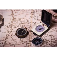 Портреты картины репродукции на заказ - Компасы - Фотообои карта мира