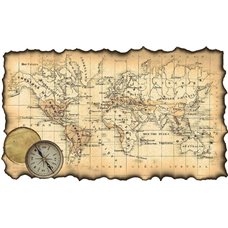Картина на холсте по фото Модульные картины Печать портретов на холсте Страны на карте - Фотообои карта мира