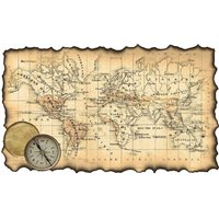Портреты картины репродукции на заказ - Страны на карте - Фотообои карта мира