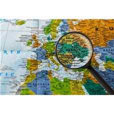 Картина на холсте по фото Модульные картины Печать портретов на холсте Украина на карте - Фотообои карта мира