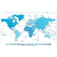 Портреты картины репродукции на заказ - Карта туриста - Фотообои карта мира