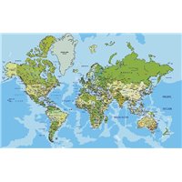 Портреты картины репродукции на заказ - Страны и океаны - Фотообои карта мира