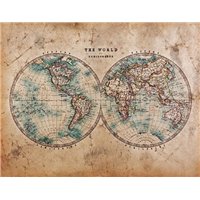 Портреты картины репродукции на заказ - Мир - Фотообои карта мира