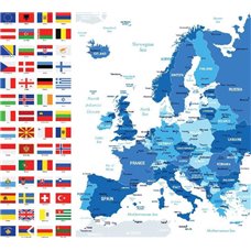 Картина на холсте по фото Модульные картины Печать портретов на холсте Европа - Фотообои карта мира