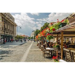 Открытое кафе - Фотообои Старый город - Модульная картины, Репродукции, Декоративные панно, Декор стен