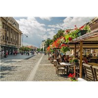 Портреты картины репродукции на заказ - Открытое кафе - Фотообои Старый город