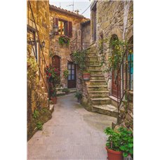 Картина на холсте по фото Модульные картины Печать портретов на холсте Старинный дом - Фотообои Старый город|Италия