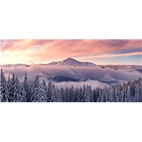 Портреты картины репродукции на заказ - Горная панорама - Фотообои Расширяющие пространство