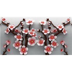 3D сакура - 3D фотообои|3D цветы - Модульная картины, Репродукции, Декоративные панно, Декор стен
