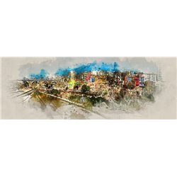 Картина город - Фотообои винтаж - Модульная картины, Репродукции, Декоративные панно, Декор стен