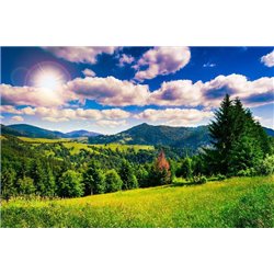 Горный пейзаж - Фотообои природа - Модульная картины, Репродукции, Декоративные панно, Декор стен