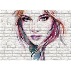 Портрет девушки - Фотообои акварель - Модульная картины, Репродукции, Декоративные панно, Декор стен