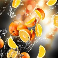 Портреты картины репродукции на заказ - Сочные апельсины - 3D фотообои