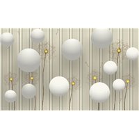Абстрактные одуванчики - 3D фотообои|3Д обои для зала