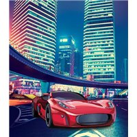 Портреты картины репродукции на заказ - Красный автомобиль - Фотообои детские
