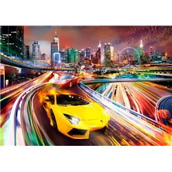 Автомобили на мосту - Фотообои Техника и транспорт|автомобили - Модульная картины, Репродукции, Декоративные панно, Декор стен